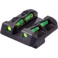 Hiviz GLLW19 LiteWave   Fits Glock 10mm/45ACP/45GAP Fiber Optic Green Rear Black