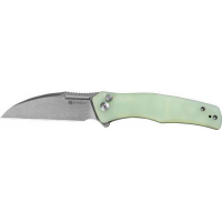 SENCUT KNIFE WATAUGA 3.48 NATURAL G10/STNWSH BUTTON LOCK