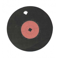 Birchwood Casey 47614 World of Targets Single Hole Black Gong w/Orange Target AR500 Steel