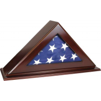 Peace Keeper PFC Patriot Flag Case with Concealment Personal Vault Magnetic Latch Front Panel Wood Mahogany