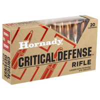 Hornady 80920 Critical Defense  308 Win 155 gr Flex Tip eXpanding 20 Bx/ 10 Cs