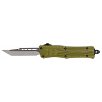 Cobra Tec Knives SODCTK1STNS CTK-1 Small 2.75 Tanto Plain D2 Steel OD Green Aluminum Handle OTF