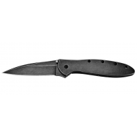 Kershaw 1660BLKW Leek  3 Drop Point Plain DLC Blackwash 14C28N Sandvik DLC BlackWash 410 Stainless Handle Folding