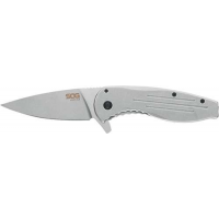 SOG KNIFE AEGIS FLK STONE WASHED 3.38 PLAIN EDGE BLADE