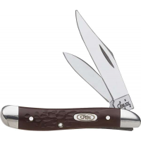 Case 00217 Stockman Medium 2.50/1.67/1.52 Clip Point/Pen/Spey Plain Jigged Brown Synthetic Handle Folding