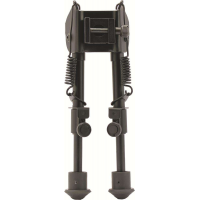 SME SMEBPSPR Shooting Bi-Pod 6-9 Black Aluminum with Spring Swivel Rail Attachment