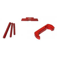 Cross Armory CRG5OKRD 3 Piece Kit  Extended Glock 17,19,26,34 Gen5 Red Anodized Aluminum/Steel Handgun