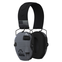 Walkers GWPRSEMPATGY Razor Patriot Polymer 23 dB Over the Head Gray Ear Cups w/Black Band