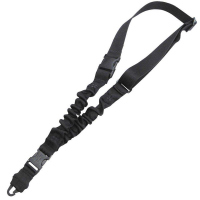 Tacshield T6010BK Shock Sling with Double QRB 1.25 W Single-Point Black Webbing for Rifle/Shotgun