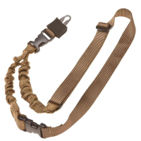 Tacshield T6010CY Shock Sling with Double QRB 1.25 W Single-Point Coyote Webbing for Rifle/Shotgun