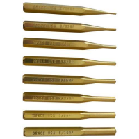 GRACE USA PUNCH SET ROLL PIN PUNCH SET OF 8 BRASS