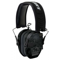 Walkers GWPRSEMYP Razor Slim Electronic Polymer 23 dB Over the Head Typhoon Camo Ear Cups w/Black Band