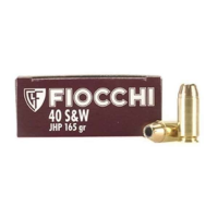 FIOCCHI AMO 40 S&W 165GR JHP 50-RD ( 20 BOXES PER CASE )