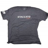 Staccato 2011 Men's/Unisex Wordmark Tee, Heather Charcoal, Large