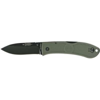 Ka-Bar 4062FG Dozier Hunter 3 Drop Point Plain AUS 8A Steel Zytel Foliage Green Handle Folding