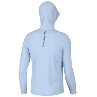 HUK VENTED PURSUIT HOODIE ICE WATER LS S