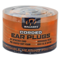 Walkers GWPCORDPLGBK Corded Foam Ear Plugs 32 dB Orange Ear Buds w/Blue Cord 50 Pair