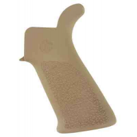 Hogue 15033 Rubber Grip Beavertail without Finger Groves AR-15 Textured Desert Tan