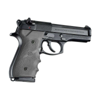 Beretta 92/96 Series Rubber Grip with Finger Grooves - Slate Grey