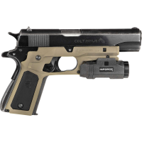 RECOVER INNOVATIONS GRIP & RAIL SYS CC3P TAN FRAME W/ BLACK AND TAN PANELS 1911