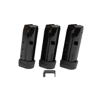 Shield Arms Z9 Magazine Combo 1, (3) Glock 43 9mm 9 Round Magazines (1) Black Steel Mag Catch