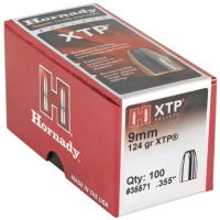 Hornady 35571 XTP  9mm .355 124 gr Hollow Point (HP) 100 Per Box