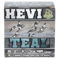 Hevishot 62006 Hevi-Teal  20 Gauge 3 7/8 oz 6 Shot Shotgun Ammunition 25rd Box