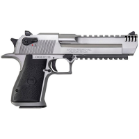 Magnum Research DE44SRMB Desert Eagle Mark XIX with Muzzle Brake 44 Rem Mag 6 8+1 Stainless Steel Black Polymer Grip