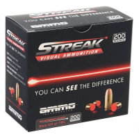 Ammo Inc Streak Visual (Red) Tracer 9mm 124 Gr TMC Brass 200rds