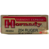 Hornady 22004 V-Max  20 Cal .204 32 gr V-Max 100 Per Box