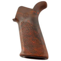 AR-15/M-16 Rubber Grip Beavertail with No Finger Grooves Red Lava