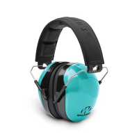 Walkers GWPDCPMLTL Passive Advanced Protection Polymer 26 dB Over the Head Aqua Blue Ear Cups w/Black Band