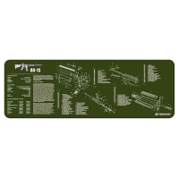 TekMat TEKR36AR15OD Original Cleaning Mat  AR-15 Parts Diagram 12 x 36 OD Green