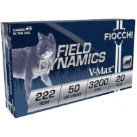 FIOCCHI AMO 222 REM 50GR VMAX 20-RD ( 10 BOXES PER CASE )