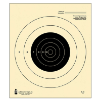 Action Target B16100 NRA Slow Fire Bullseye Tagboard Hanging 25 yds Handgun 10.50 x 12 Black/White 100 Per Box