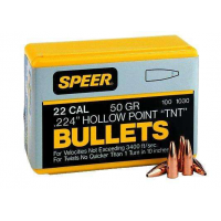 Speer 1030 TNT  .22 Cal .224 50 gr Jacketed Hollow Point (JHP) 100 Per Box