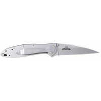 Kershaw 1660 Leek 3 Sandvik Stainless Steel Modified Drop Point Stainless Black Handle Folder