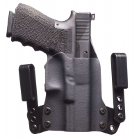 BlackPoint 101871 Mini Wing  Black Kydex Holster w/Leather Wings IWB fits Glock 19, 23 Right Hand