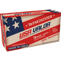 Winchester Ammo USA Valor 9mm NATO 124 Gr Full Metal Jacket (FMJ) 200rds