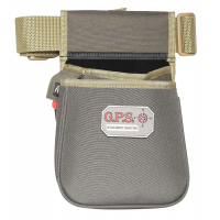 G*Outdoors GPS-960CSPRK Contoured Double Shotshell Pouch  with Web Belt Rifle Green w/Khaki Trim