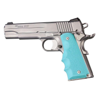 Govt. Model Rubber Grip with Finger Grooves Aqua