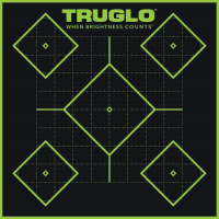 Truglo TG14A12 Tru-See  Self-Adhesive Paper 12 x 12 5-Diamond Black Target Paper w/Green Accents 12 Per Pack