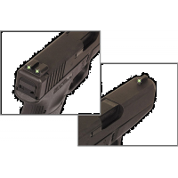 Truglo TG231N1 Brite-Site Tritium Night Sights 1911 with Novak 260-450 Green Tritium Front/Rear Black