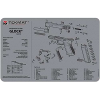 TekMat TEKR17GLOCKG4GY Original Cleaning Mat  Glock Gen4 Parts Diagram 11 x 17 Gray