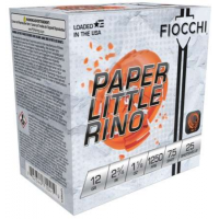 FIOCCHI PAPER WHITE RHINO AMO 12GA 2.75 IN 1 1/8 OZ #7.5 1250FPS 25-RD ( 10 BOXES PER CASE )