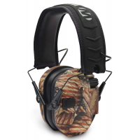 Walkers GWPRSEMBARM Razor Slim Electronic Polymer 23 dB Over the Head USA Flag Ear Cups w/Black Band