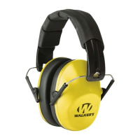 Walkers GWPFPM1YL Pro Low Profile Polymer 22 dB Over the Head Yellow Ear Cups w/Black Band