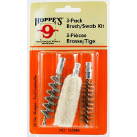 Hoppes 1458BK Brush/Swab Kit Shotgun 20 Gauge Shotgun Bronze, Cotton, Stainless Steel Brush 3 Per Pack