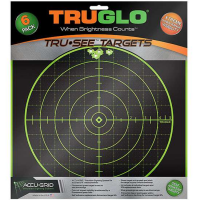 Truglo TG10A6 Tru-See  Self-Adhesive Paper 12 x 12 Bullseye Black Target Paper w/Green Accents 6 Per Pack