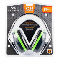 Pyramex VGPM1010C Venture Gear VG10 Muff Polymer 25 dB Over the Head Blue Ear Cup w Green Band w/Black Head Band